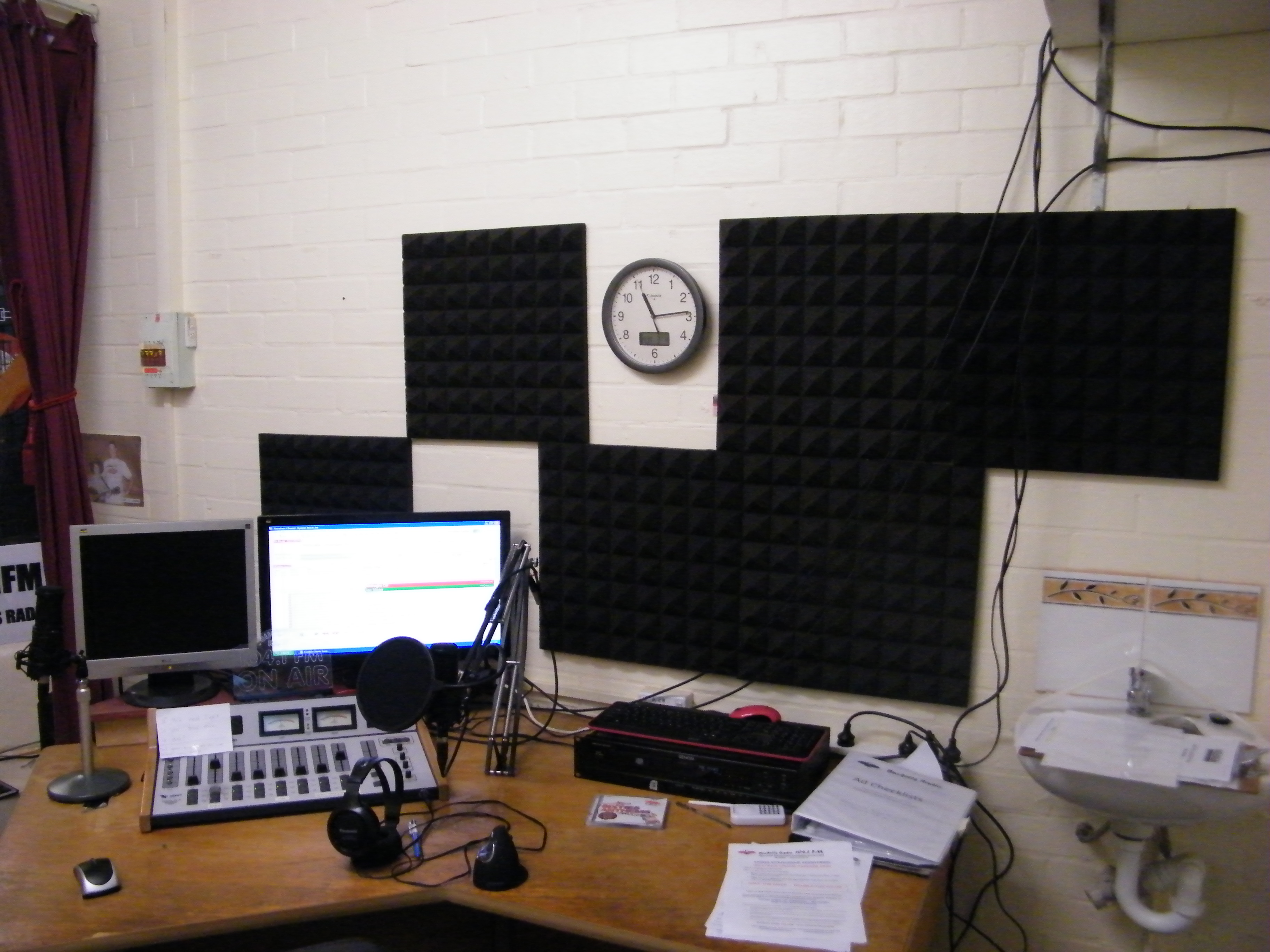 Bucketts Radio On-air Studio with Foam